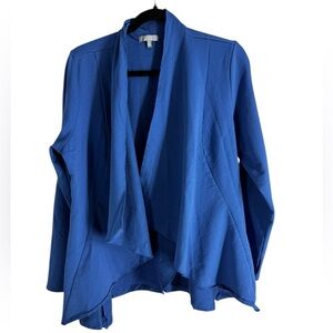 Habitat French Terry Drape Front Jacket Royal blue Large